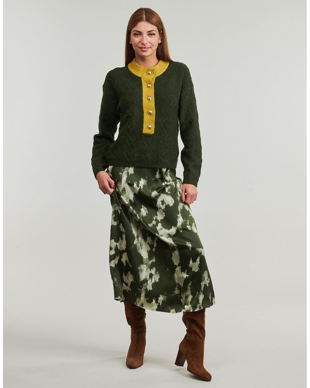 Jupes Midi Viseloa Vila en coloris Green