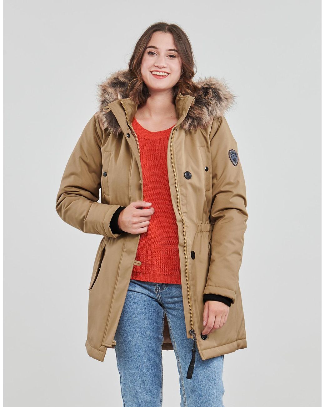 Parka ONLY en coloris Natural