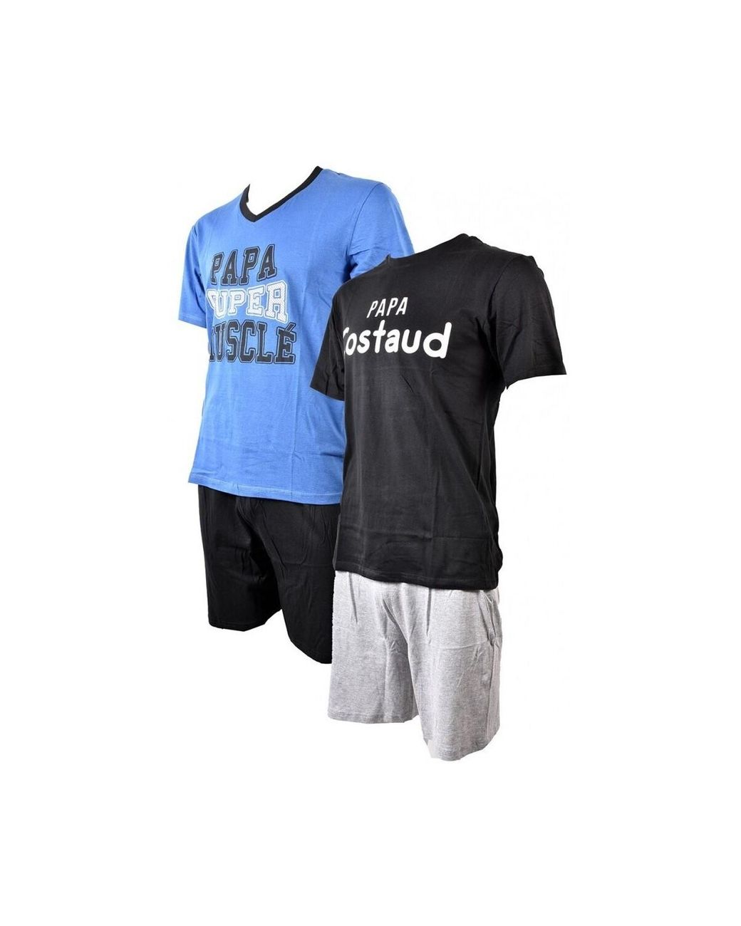 Bas de pyjamas court noir en coton - Invincible Noir - Invincible Noir