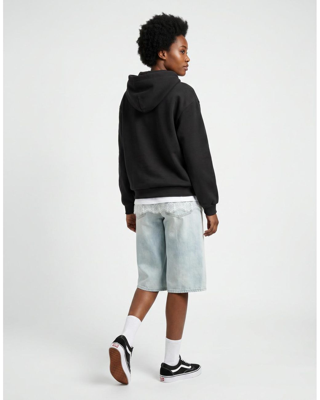 Vans Capuchon Sweaters Salton Washed Pullover in het Black
