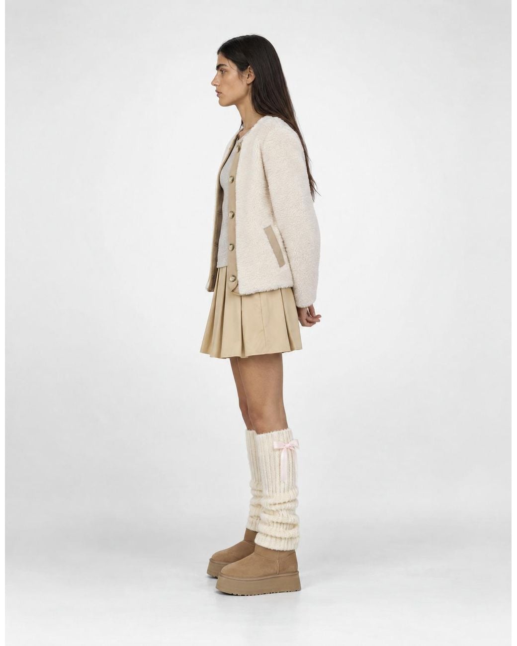 Blouson Vmfrancesca Teddy Vero Moda en coloris White