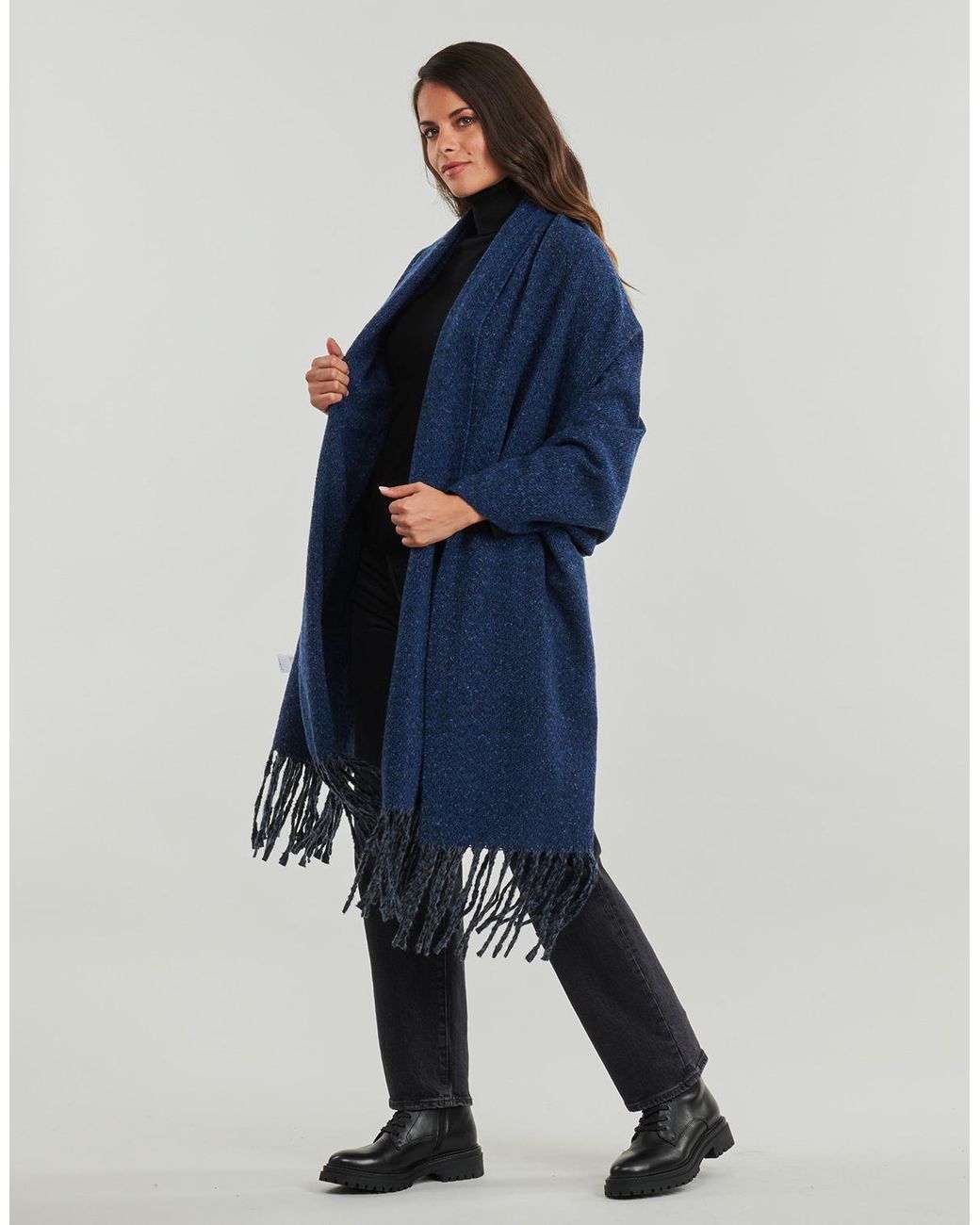 Desigual Blue Schal Scarf Colored Pockets