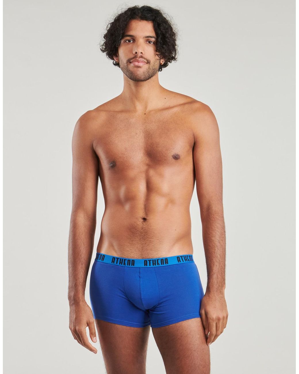Athena Boxers Basic Color Pack De 3 in het Blue voor heren