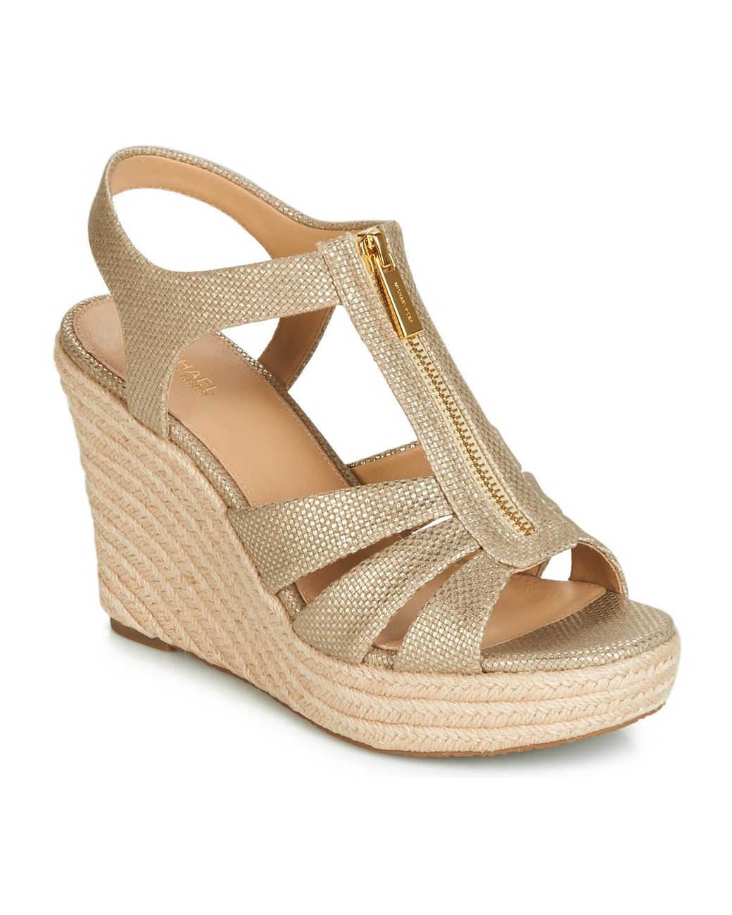 Michael Kors Sandalen Berkley in het Metallic | Lyst NL