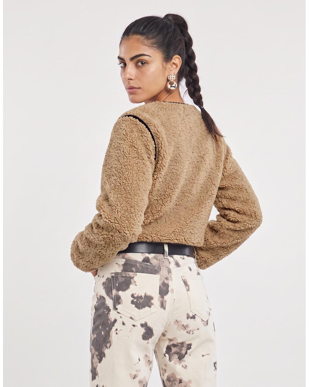 Blouson Onlines Teddy ONLY en coloris Natural