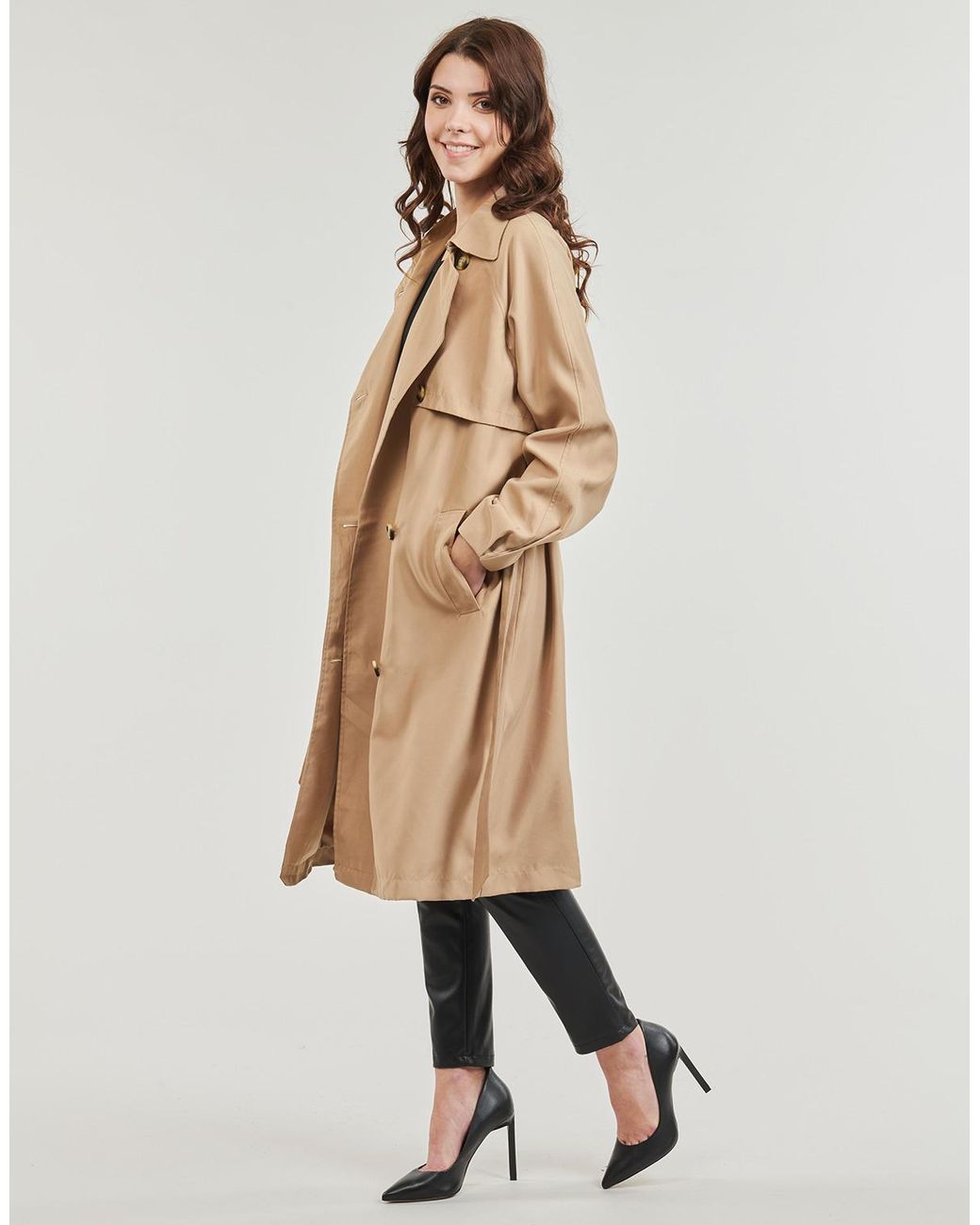 Vero Moda Trenchcoat Vmdoreen in het Natural