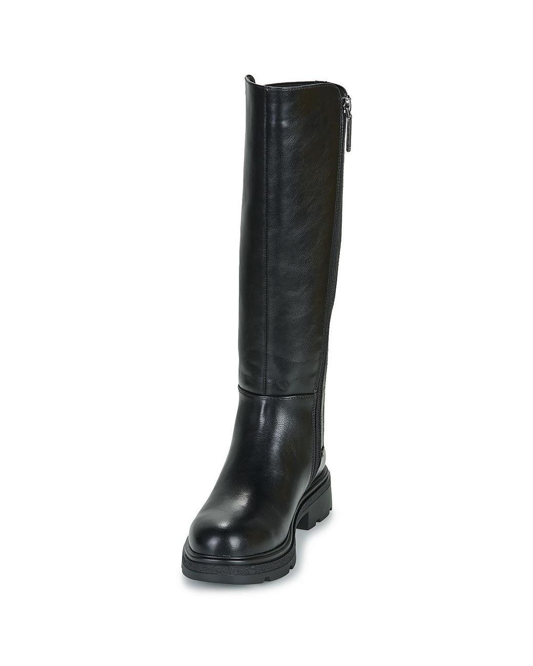 Refresh Black Flache Stiefel 172935