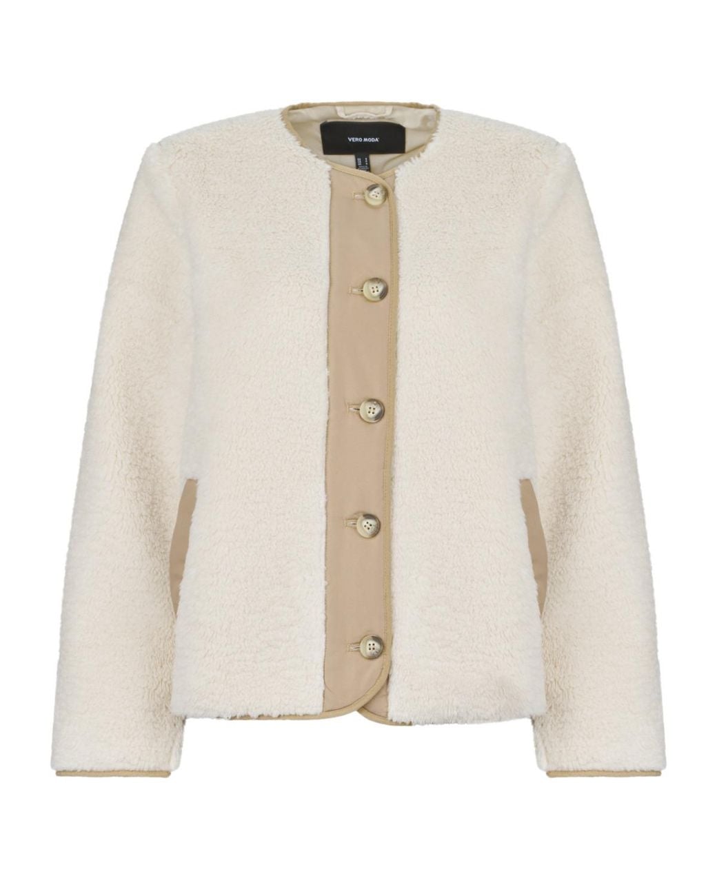 Blouson Vmfrancesca Teddy Vero Moda en coloris White