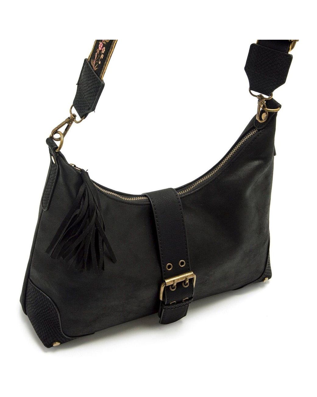 Sac à Main SOCO En Toile Et Simili Cuir - Vert Kaki/marron, Neuf Sans étiquette