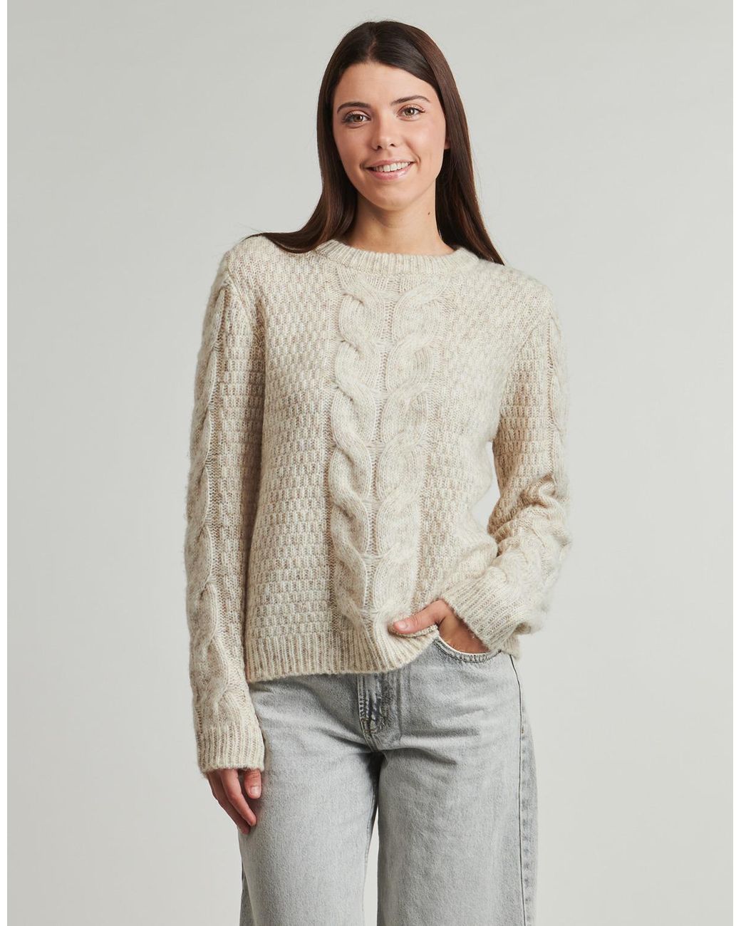 Pieces Gray Pullover Pcnina