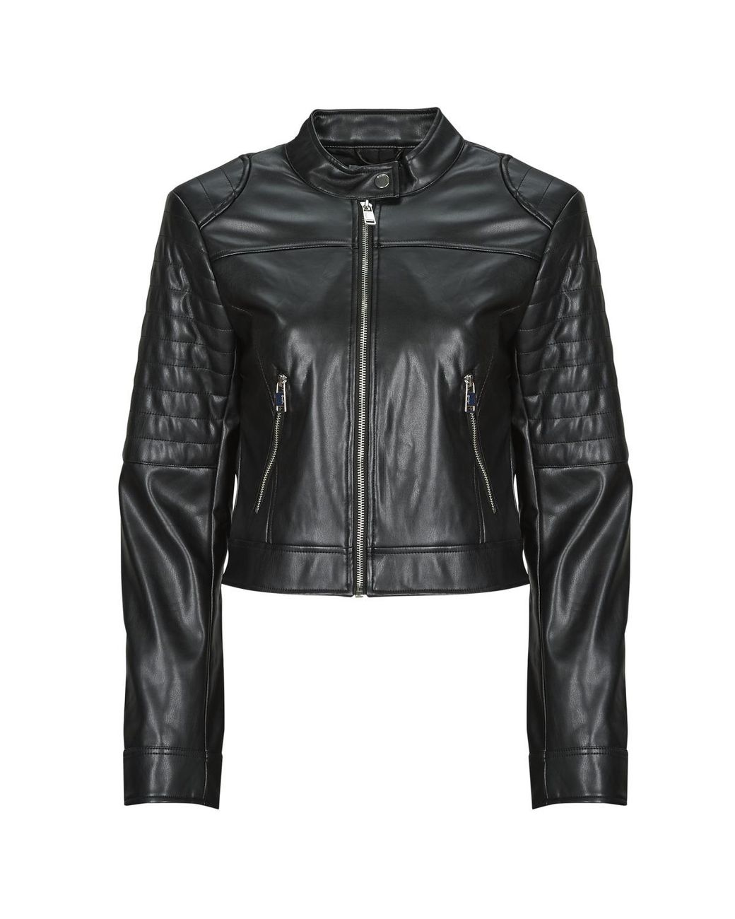 ONLY Leren Jas Onlsaramy in het Black