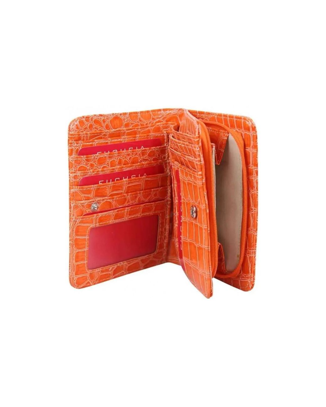 Porte monnaie toile et verni rond multicolore Orange Sac à main Fuchsia |  Lyst