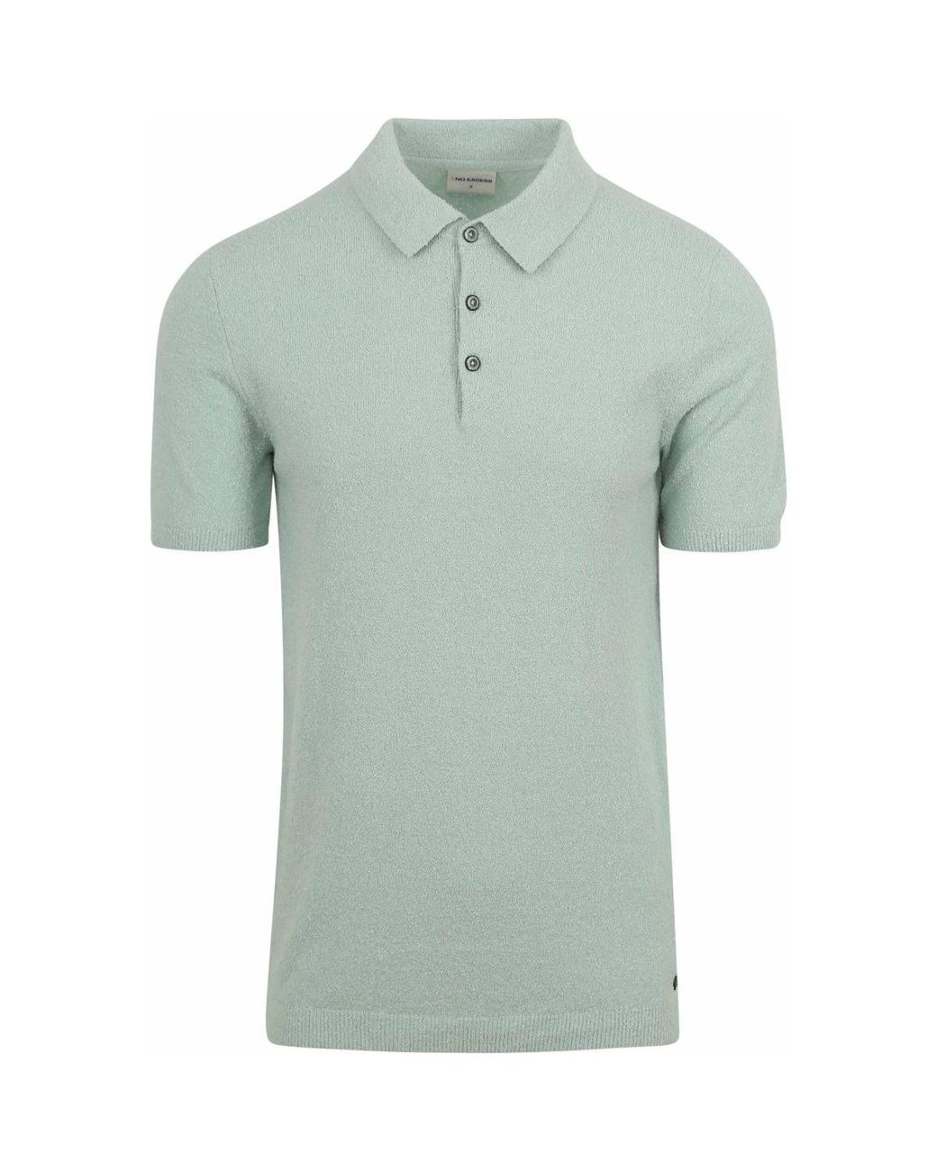 T-Shirt Knitted Poloshirt Structure No Excess pour homme en coloris Green