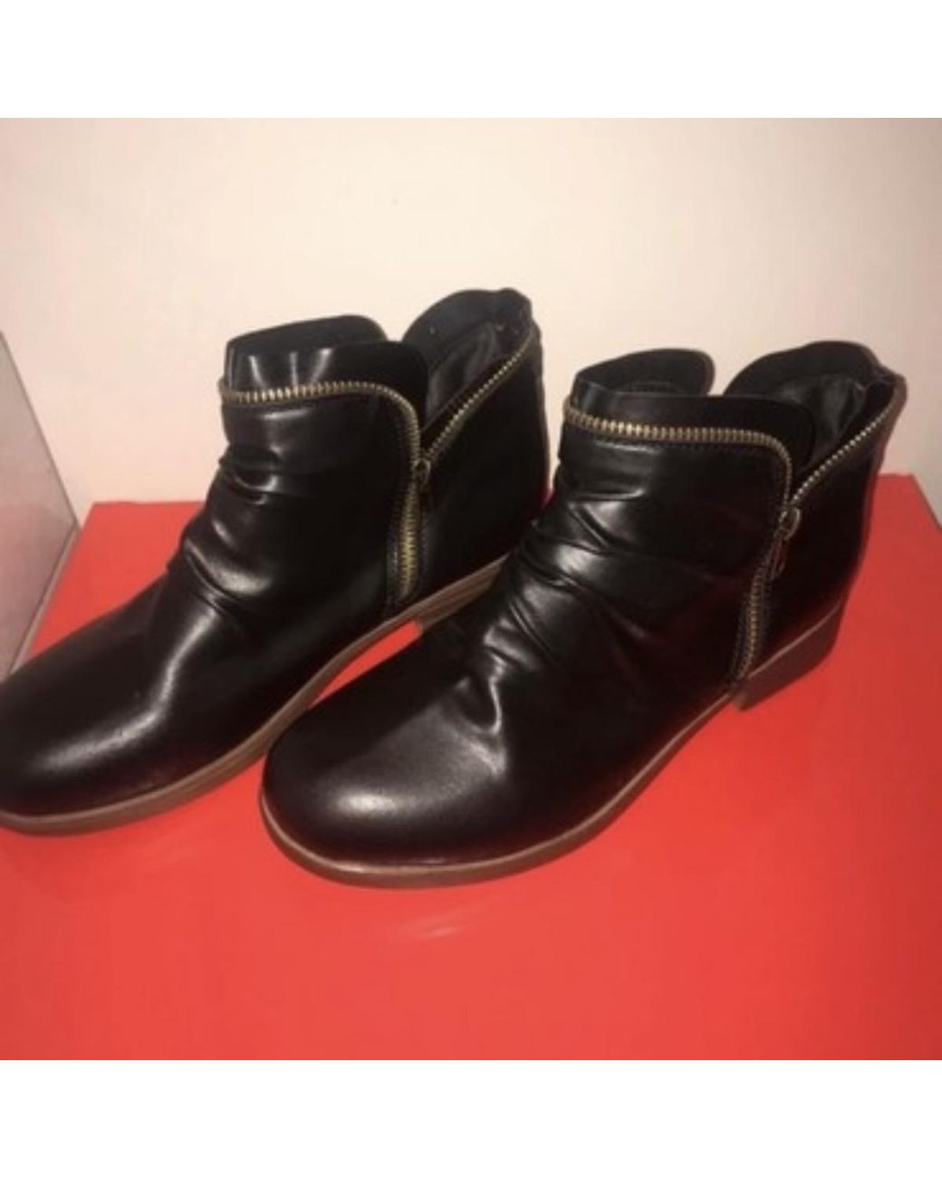 Bottes Plates Bottines Sans marque en coloris Black