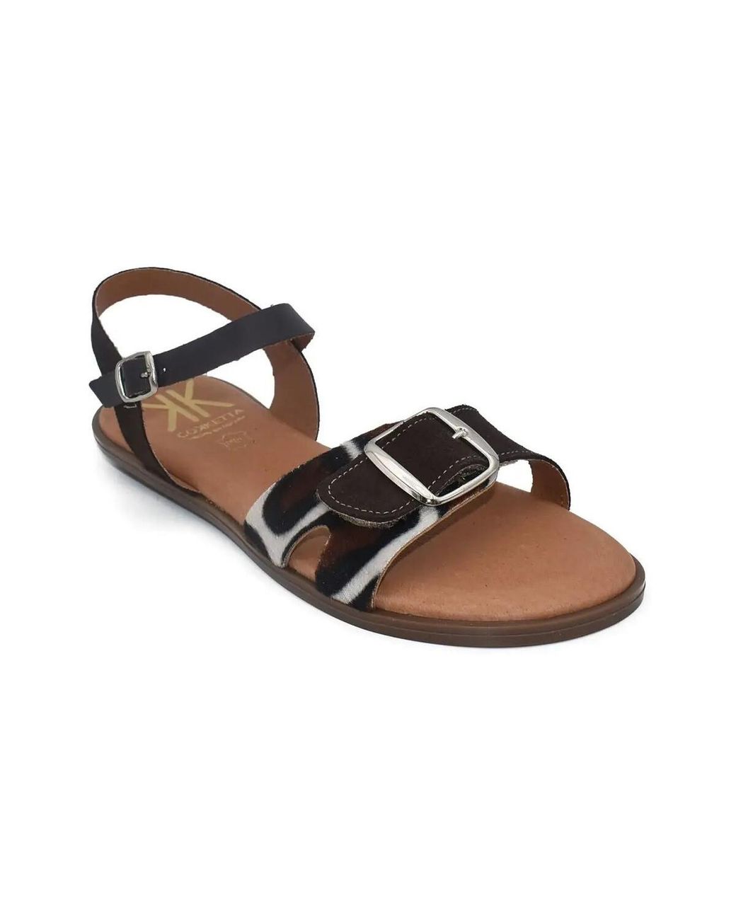 Sandales Plates Cokketta en coloris Brown