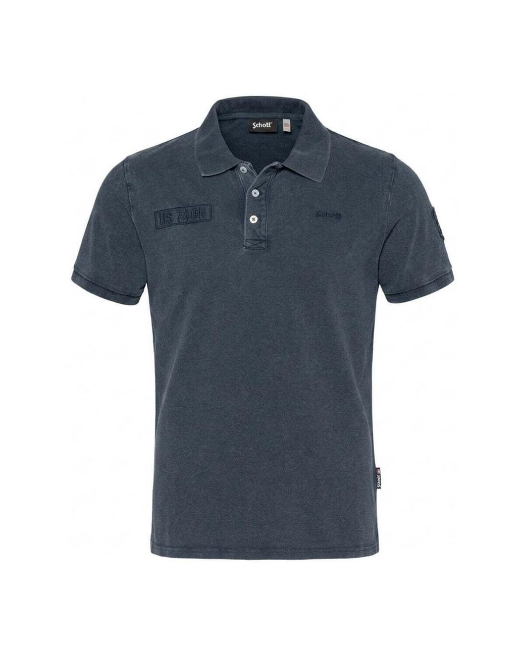 Polo Polo Army Homme Badges Schott Nyc pour homme en coloris Blue