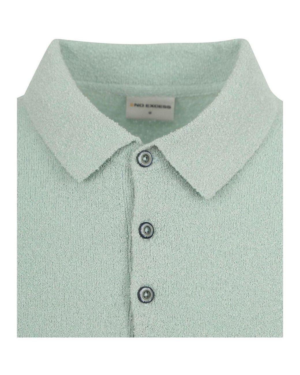 T-Shirt Knitted Poloshirt Structure No Excess pour homme en coloris Green