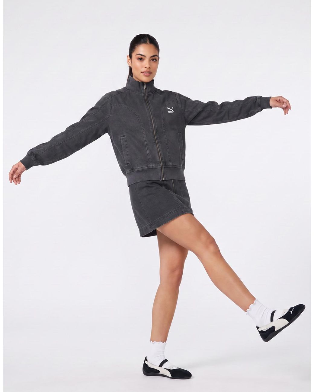 PUMA Spijkerjack Future..Archive Washed Twill Short Jacket in het Blue