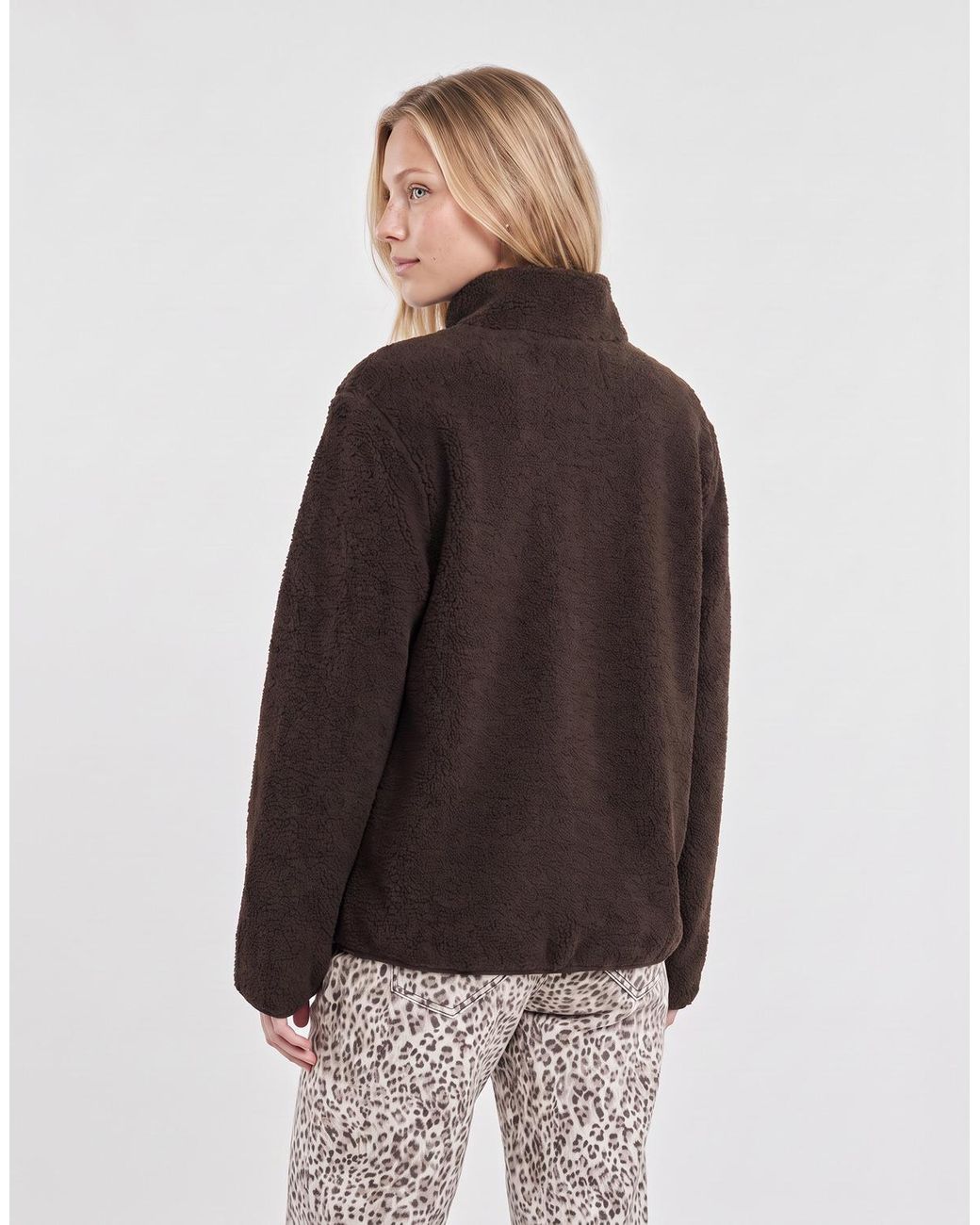 ONLY Black Fleecepullover Onleva Teddy Jacket