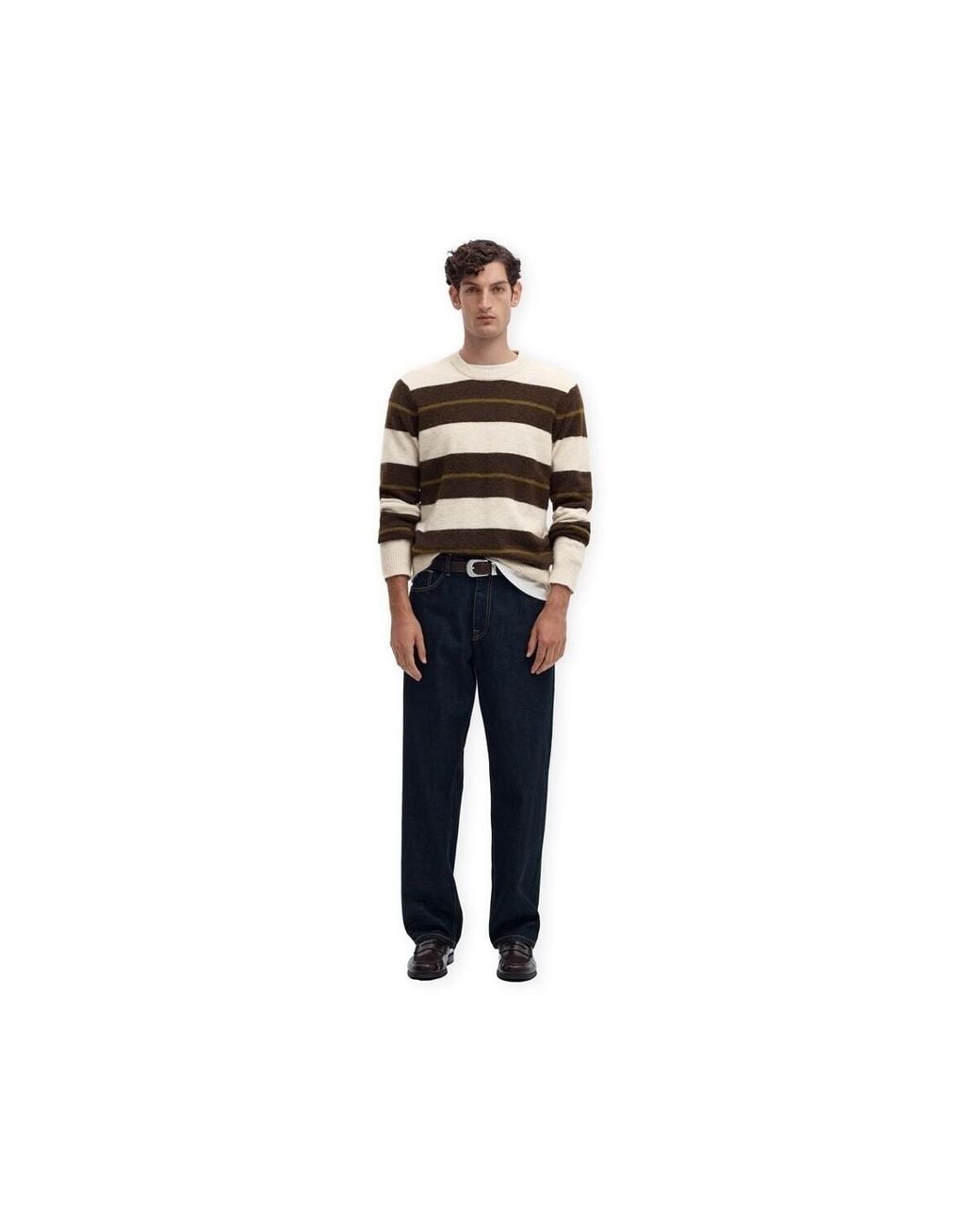 Pull Noos Rai Knit SELECTED pour homme en coloris Brown