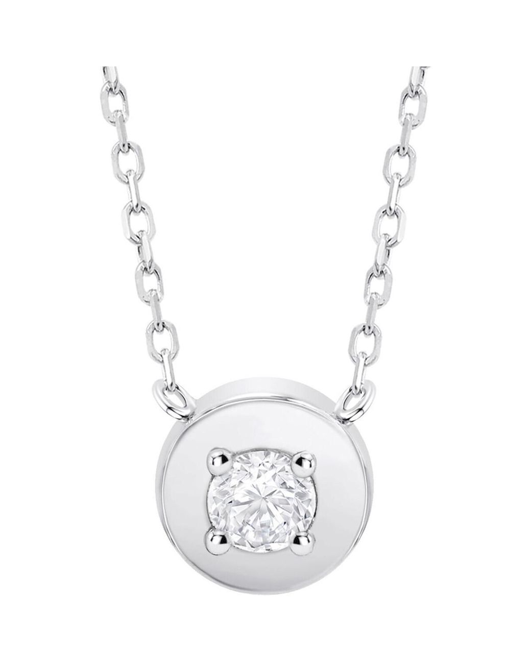 Collier Collier Essential En Argent Solitaire Lotus en coloris Metallic