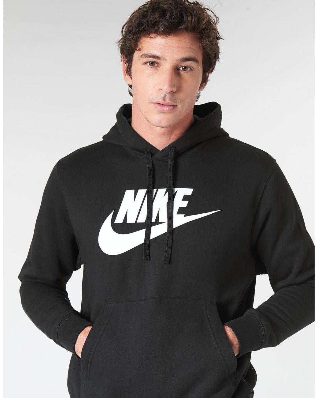 Nike M Nsw Club Hoodie Po Bb Gx Sweatshirt in Black for Men | Lyst UK