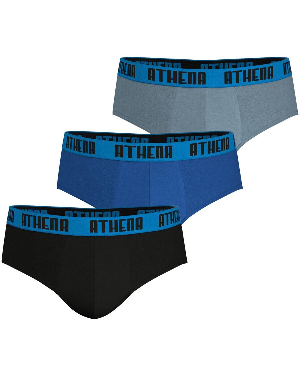 Slips Slip, Lot De 3, Basic Color Athena pour homme en coloris Blue