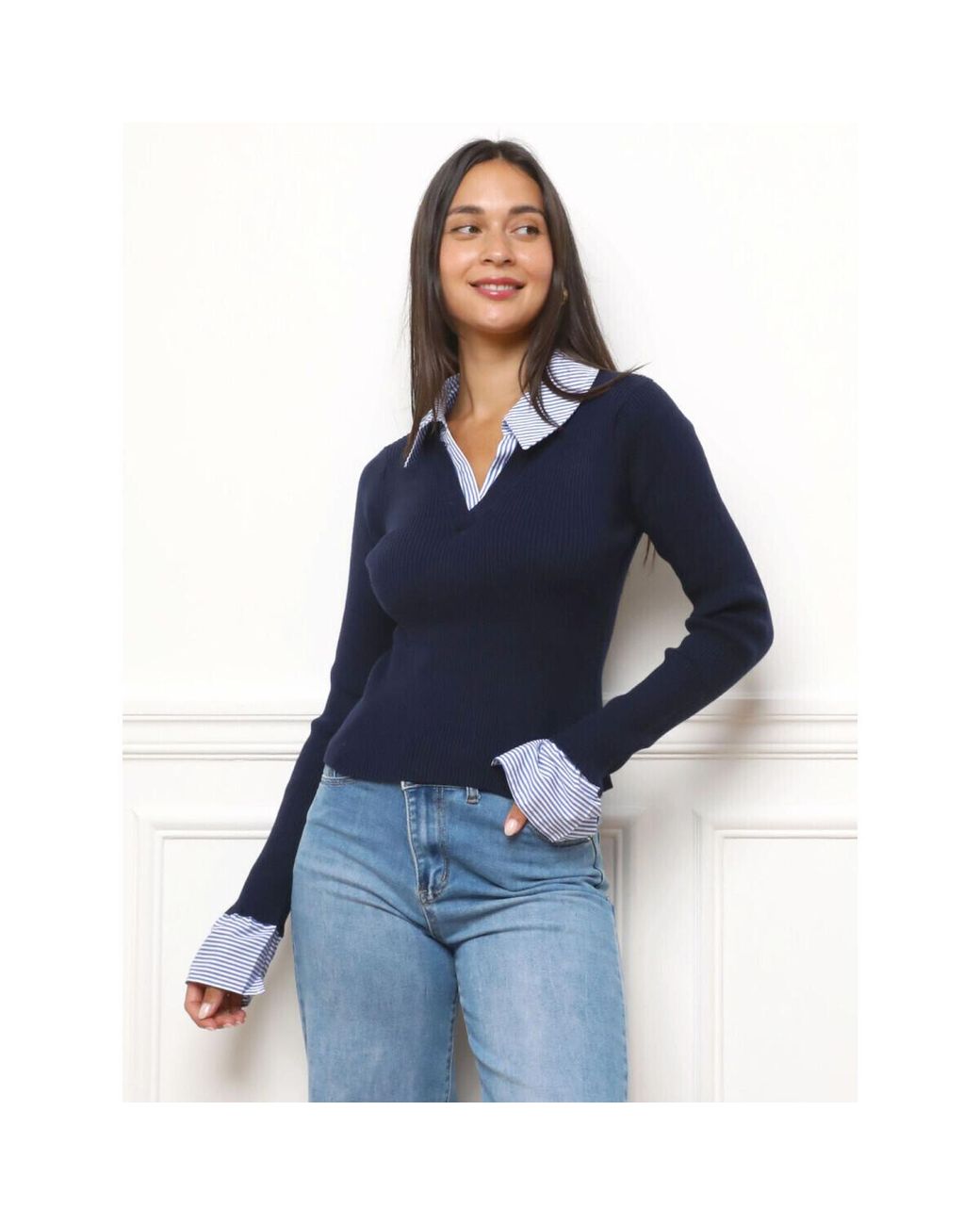 Pull Pulls Pour Femme La Modeuse en coloris Blue