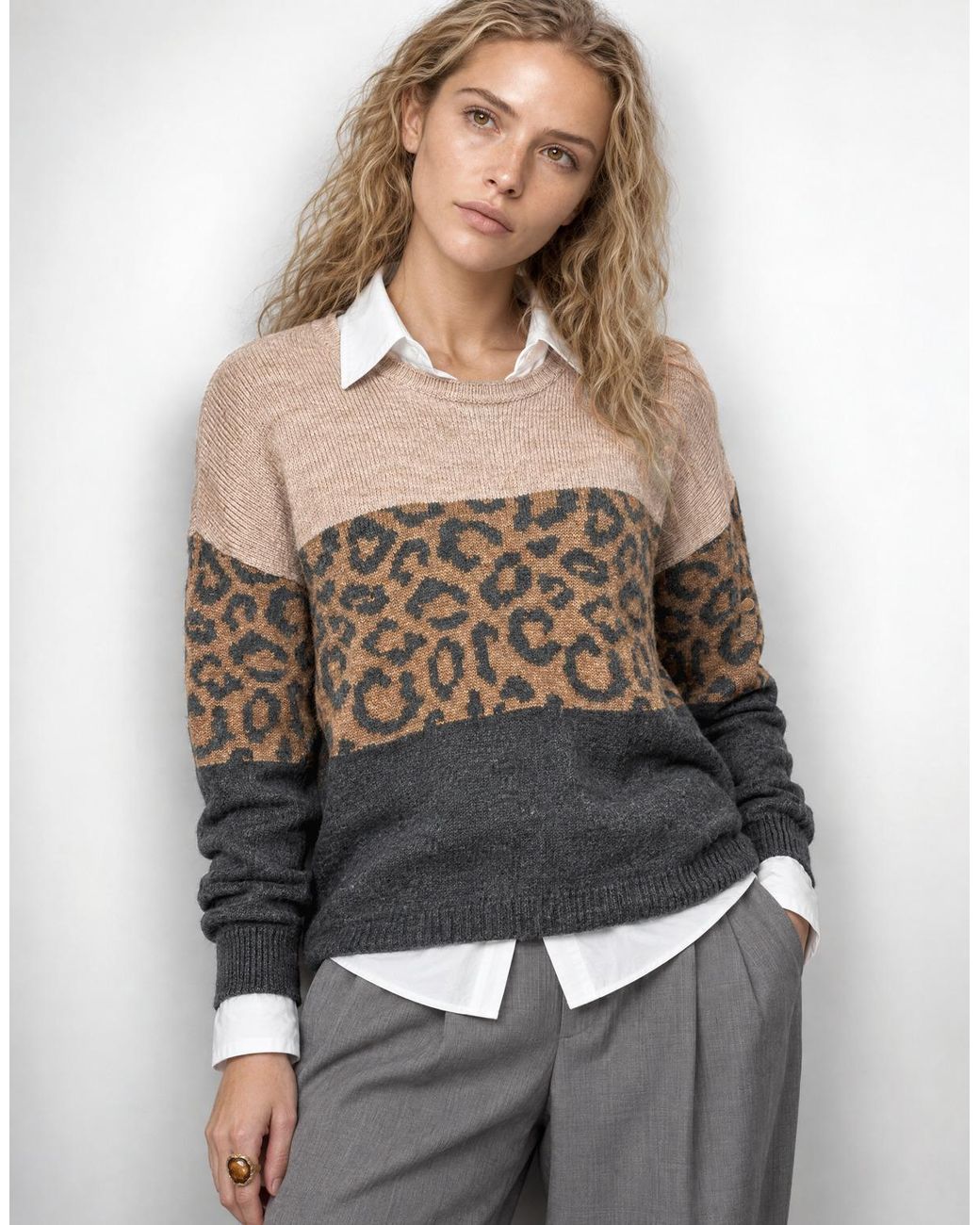 Pull Onljade ONLY en coloris Gray