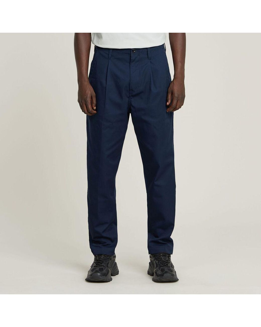 Chinots D24543-D967 PLEATED CHINO-C742 SALUTE G-Star pour homme en coloris Blue