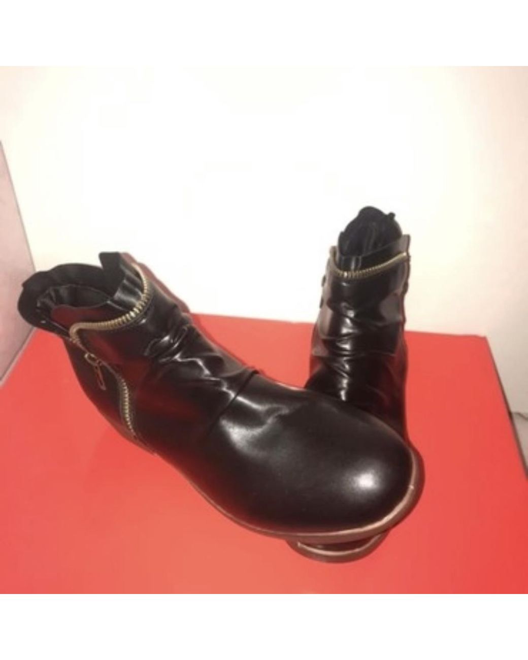Bottes Plates Bottines Sans marque en coloris Black