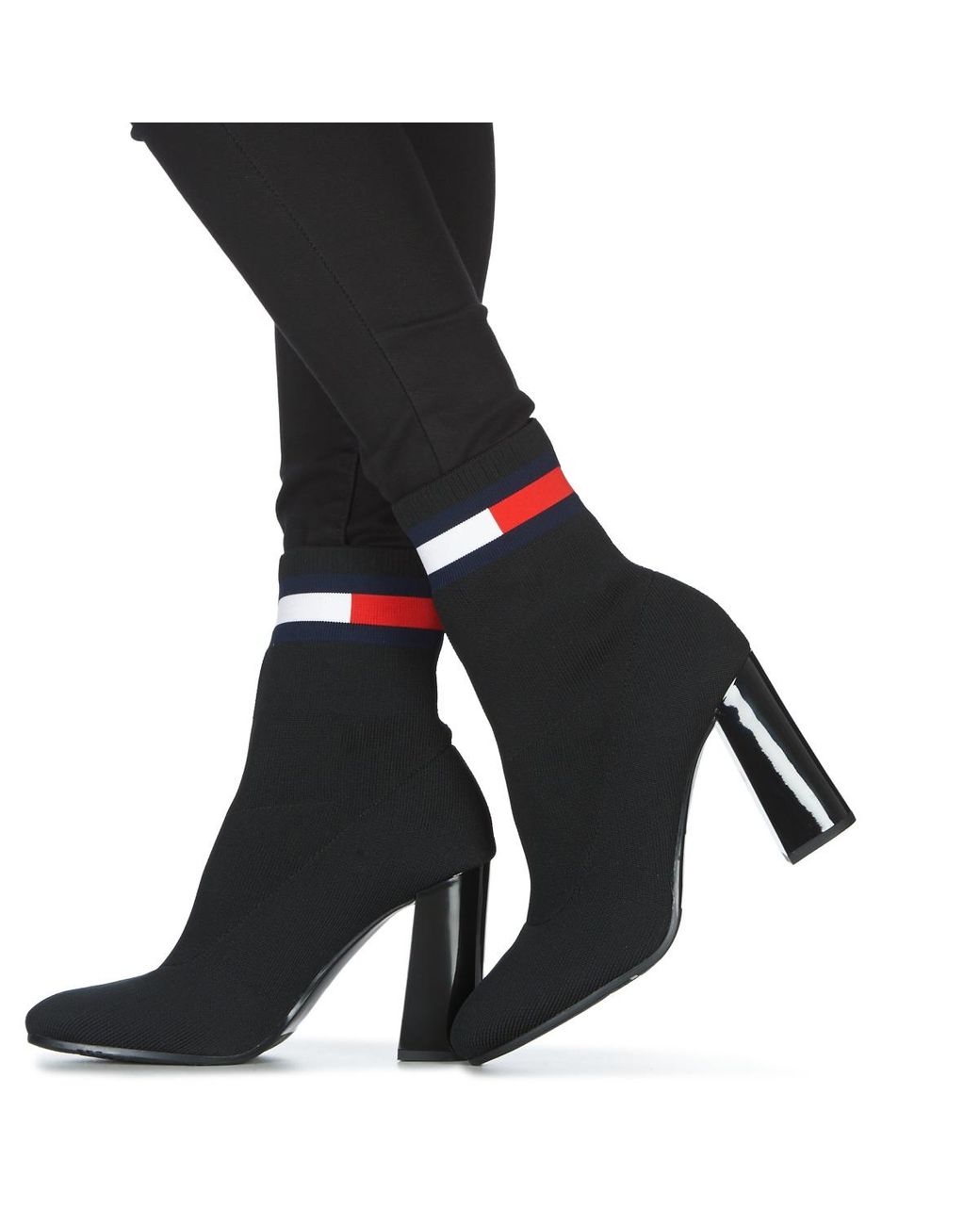 tommy jeans sock heeled boot