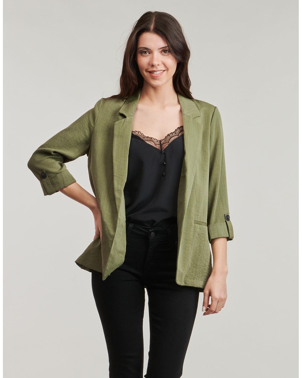 Veste Onlmarsa ONLY en coloris Green