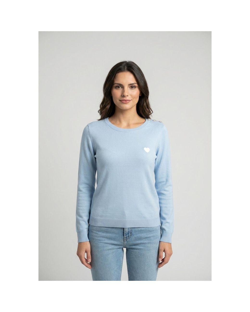 Pull 251-Mkiss Morgan en coloris Blue