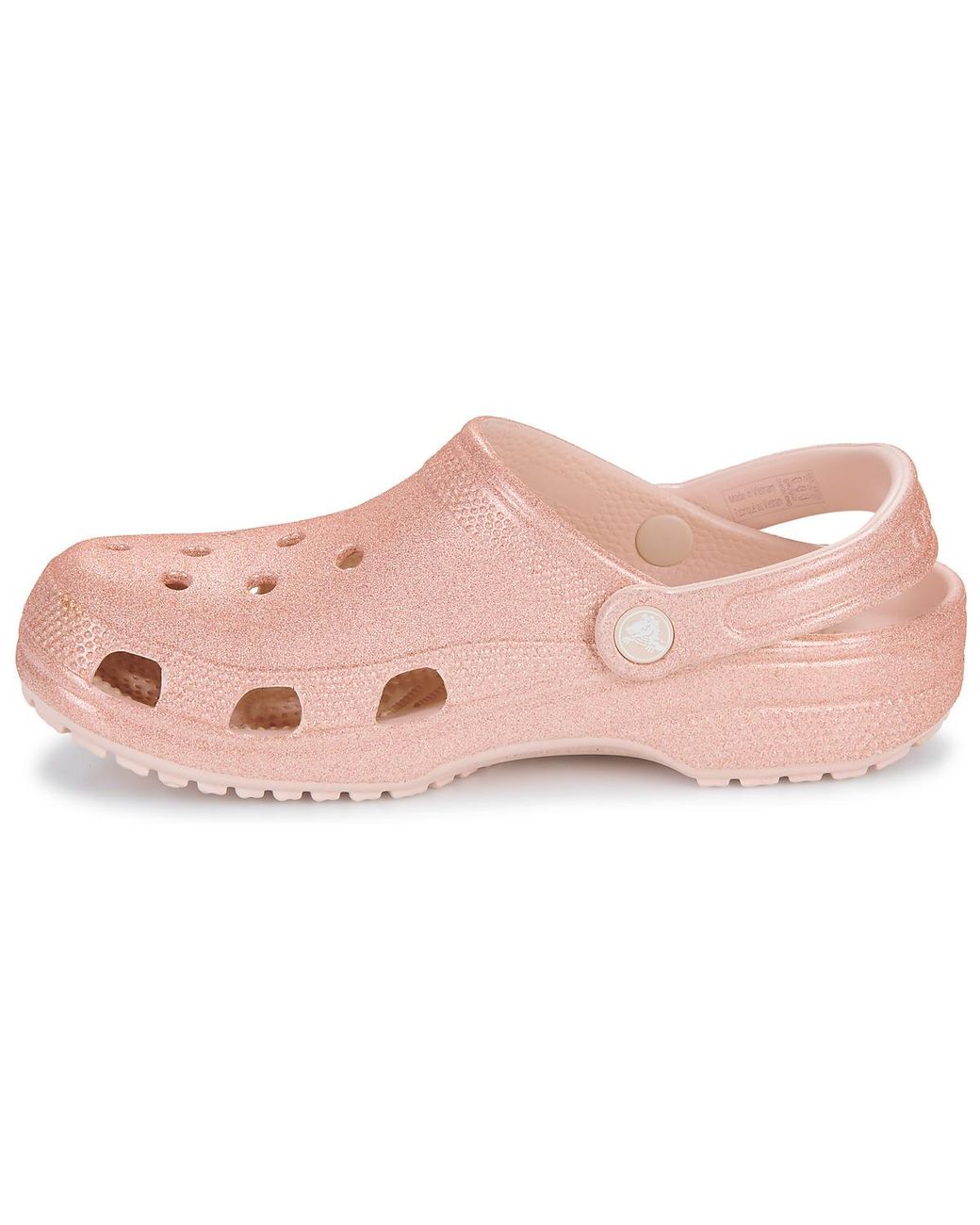 CROCSTM Pink Clogs Classic Glitter Clog