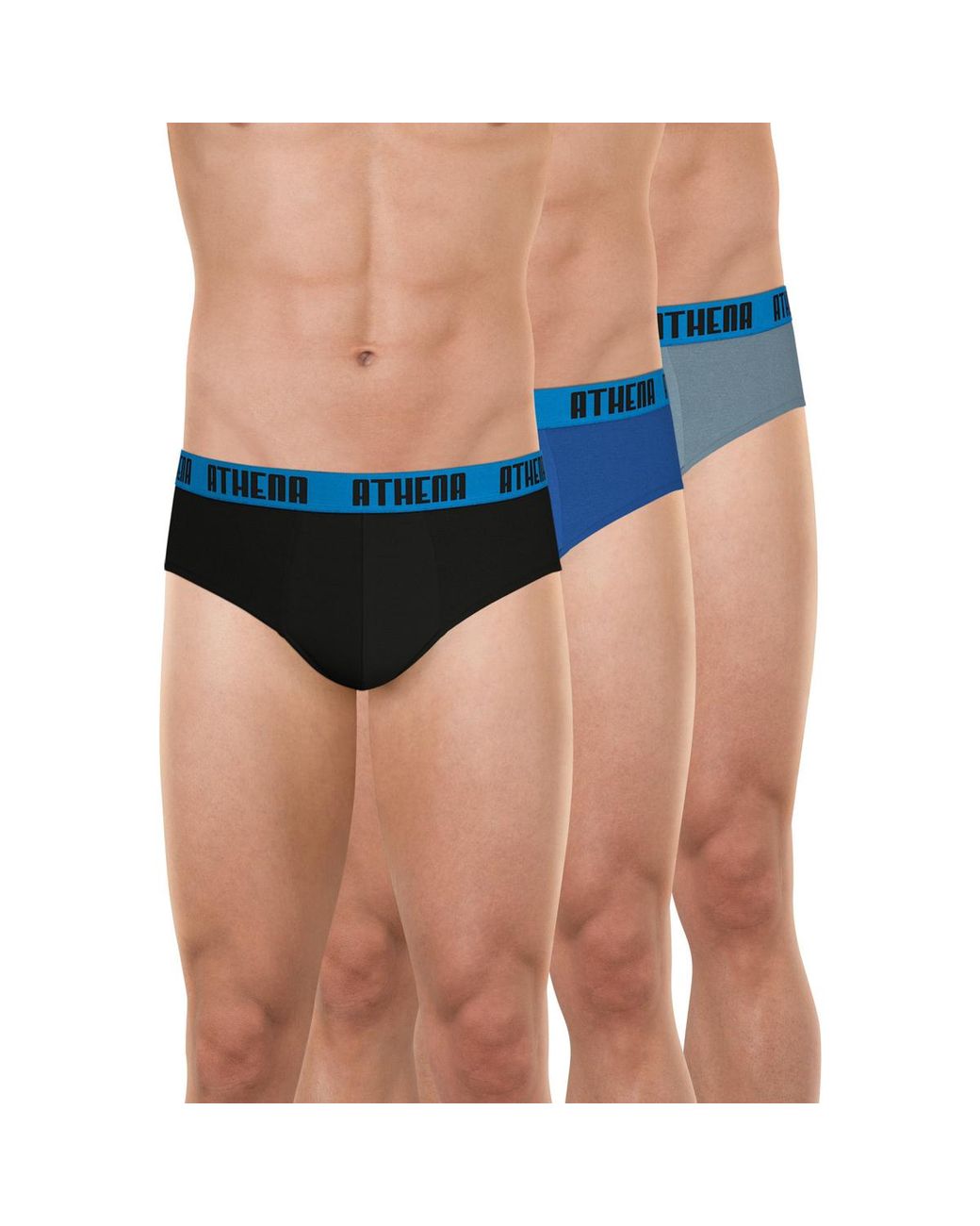 Slips Slip, Lot De 3, Basic Color Athena pour homme en coloris Blue