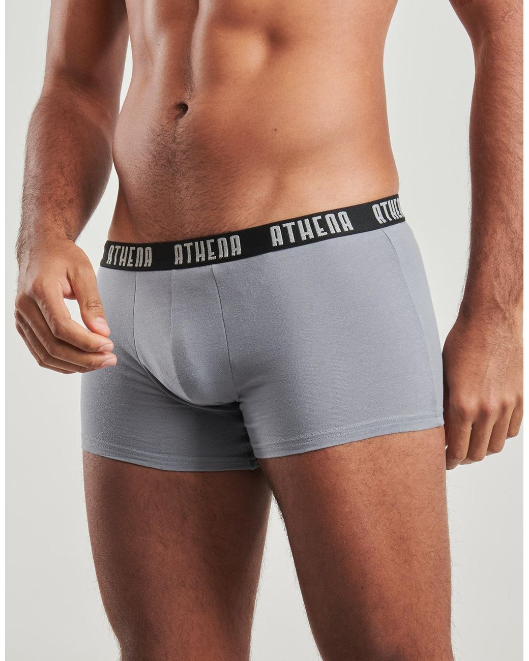 Athena Boxers Basic Color Pack De 3 in het Black voor heren