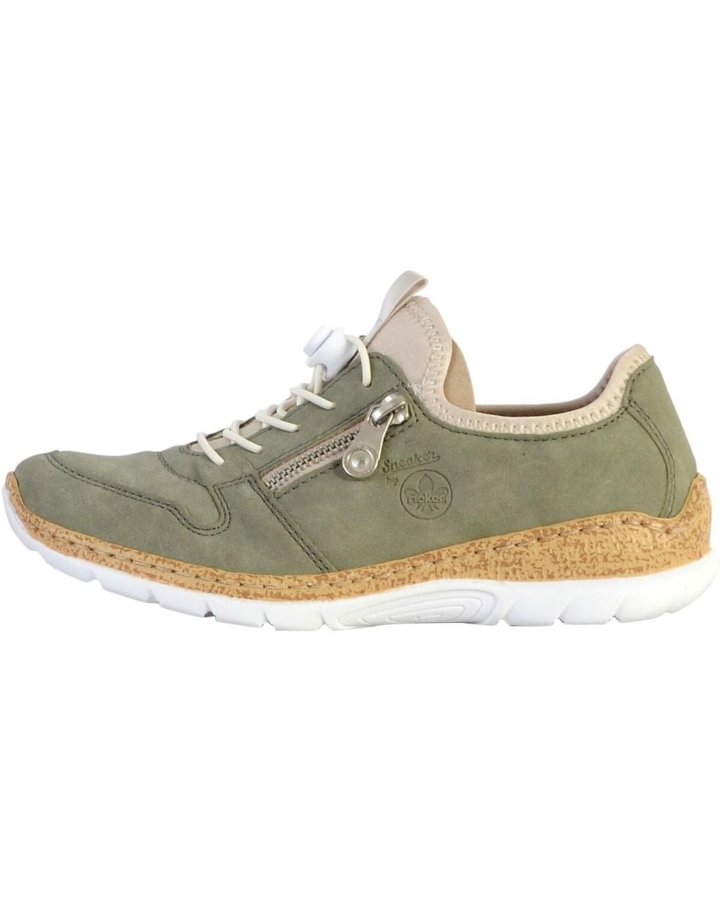 Baskets Basses Basket Cuir Nabukino Rieker en coloris Green