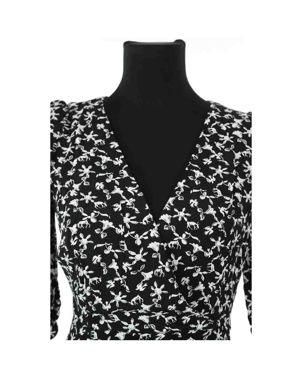 Robes Midi Robe Noire Ba&sh en coloris Black