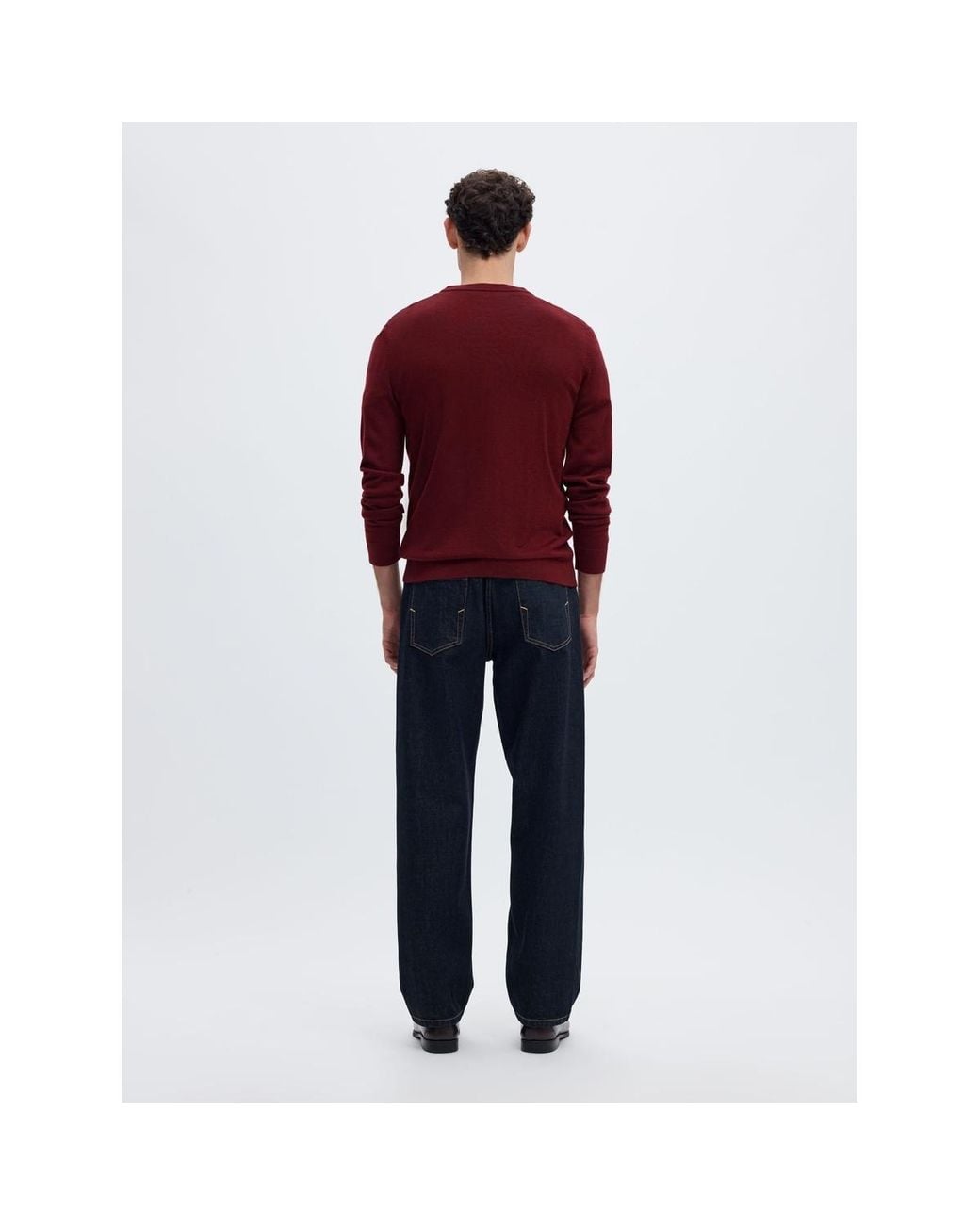 Pull 16094647 SELECTED pour homme en coloris Red