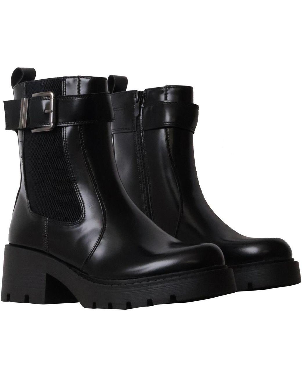 Bottines Bottines À Zip Super Mode en coloris Black