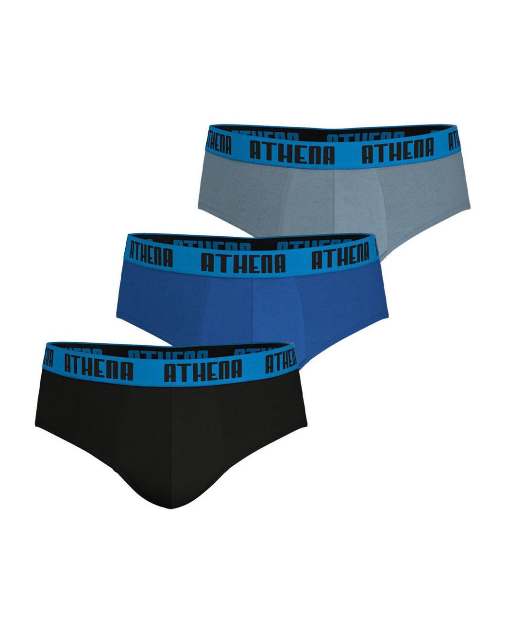 Slips Slip, Lot De 3, Basic Color Athena pour homme en coloris Blue