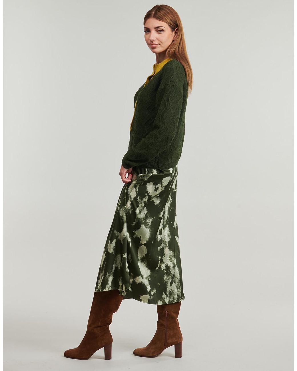 Jupes Midi Viseloa Vila en coloris Green