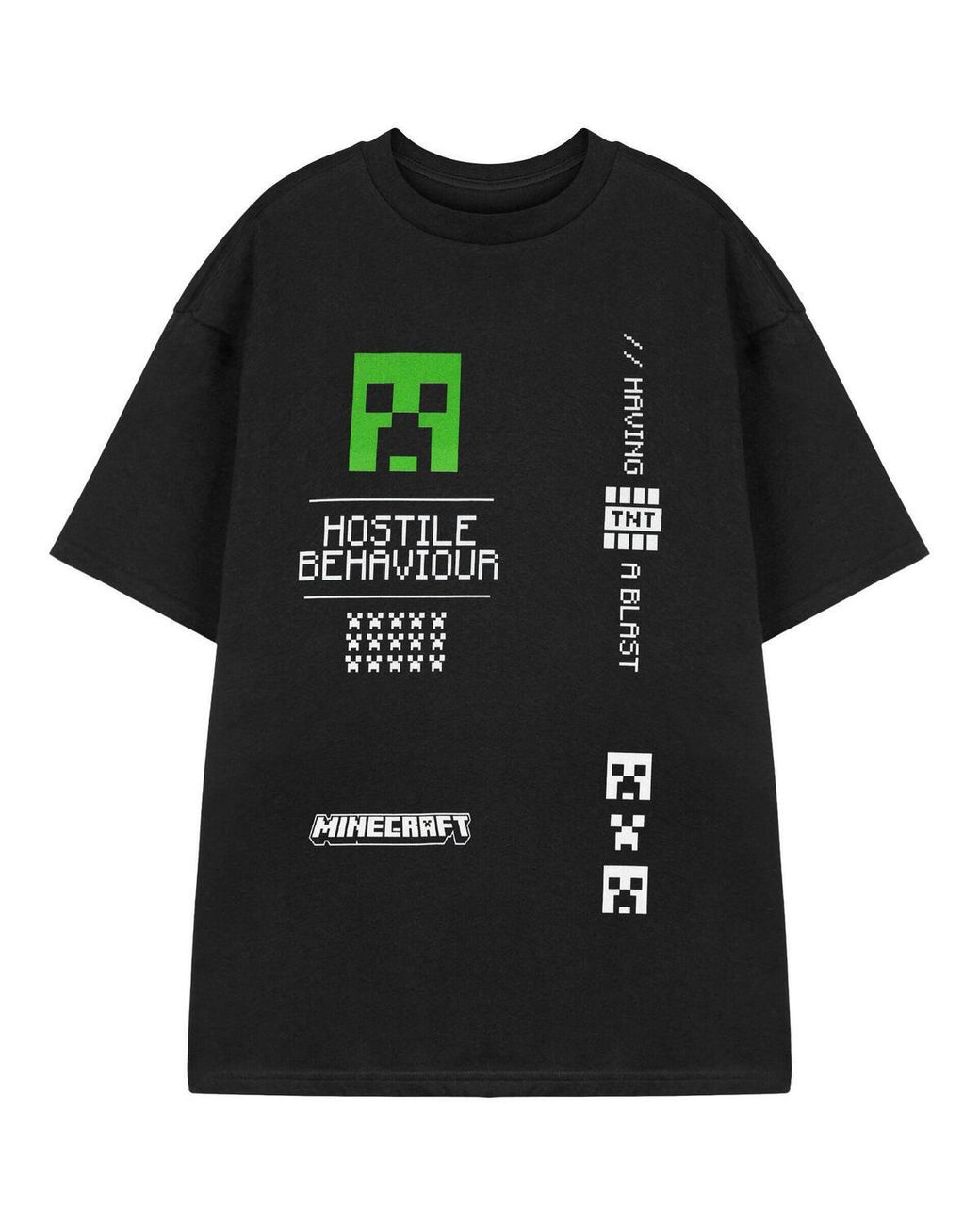 T-Shirt Hostile Behaviour T-Shirt À Manches Courtes Minecraft pour homme en coloris Black