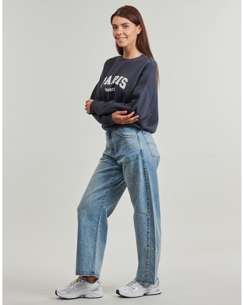 ONLY Sweaters Onlsweat Life L/S in het Blue