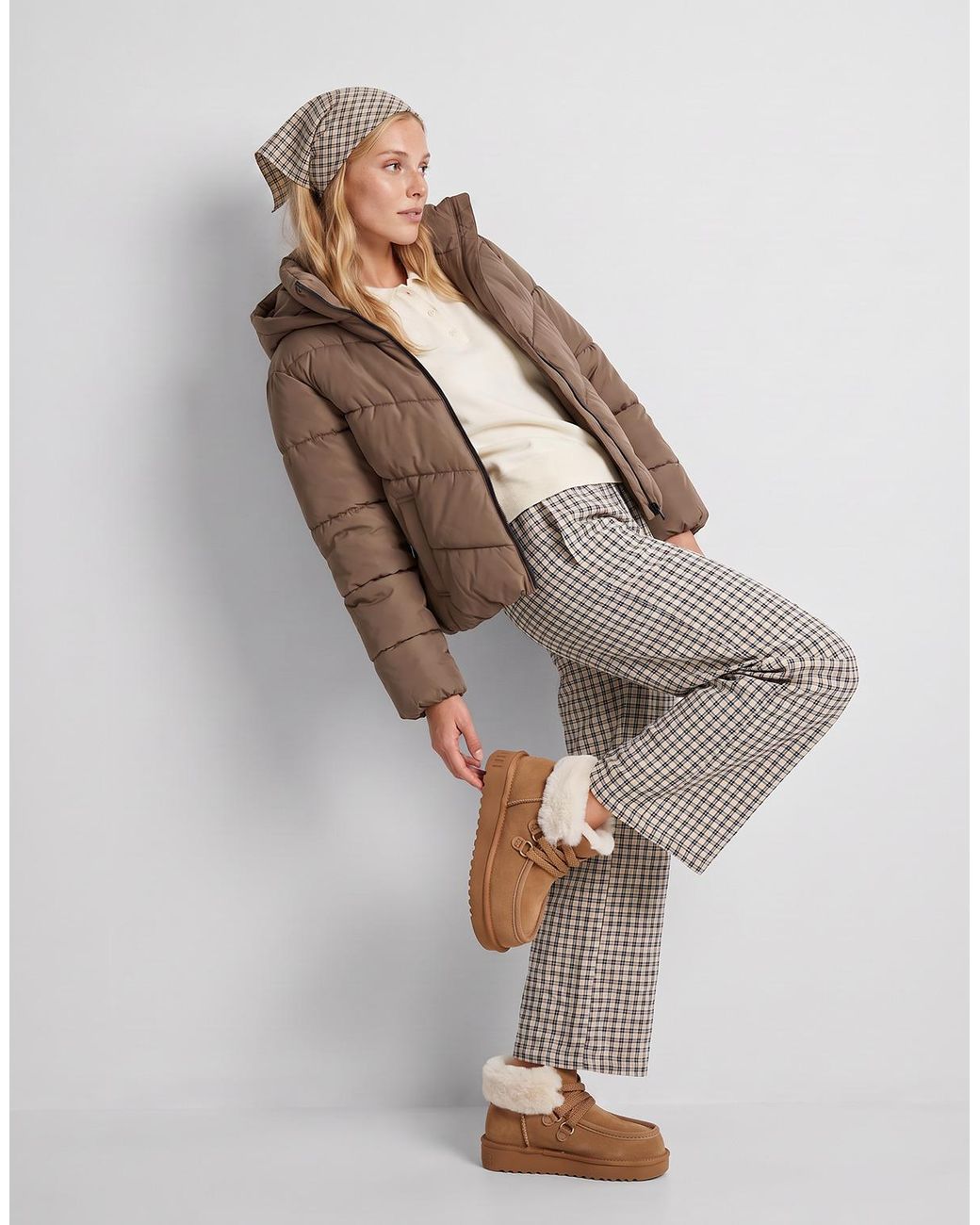 Doudounes Onlclair Puffer Hood Jacket ONLY en coloris Brown