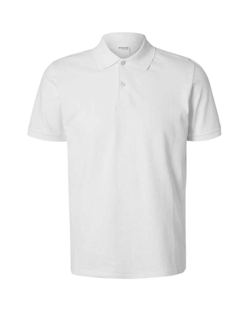 Polo 15048514601334 SELECTED pour homme en coloris White