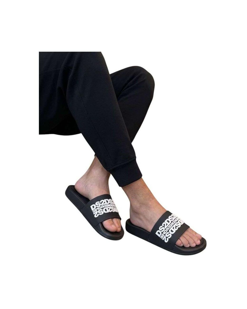 Claquettes Ds2 pour homme en coloris Black