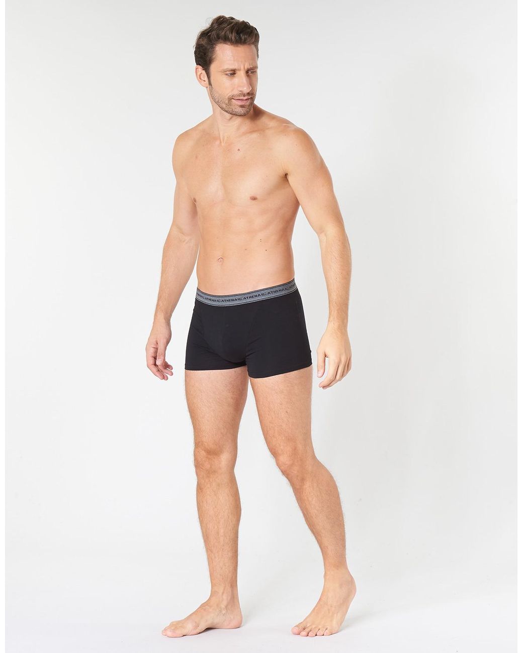 Athena Boxers Basic Coton in het Gray voor heren