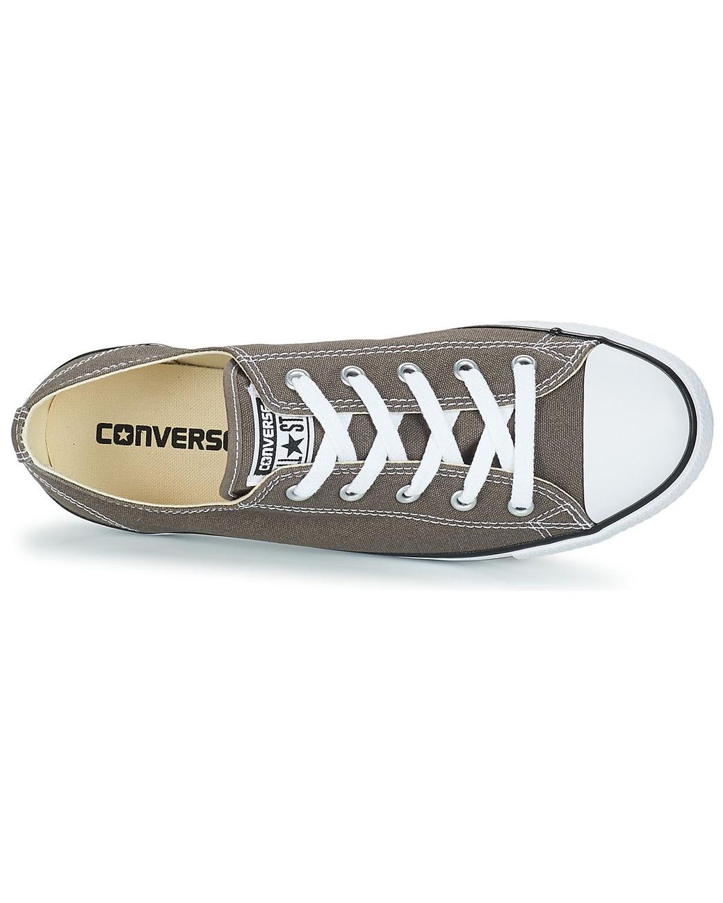 womens converse grey all star dainty canvas ox trainers